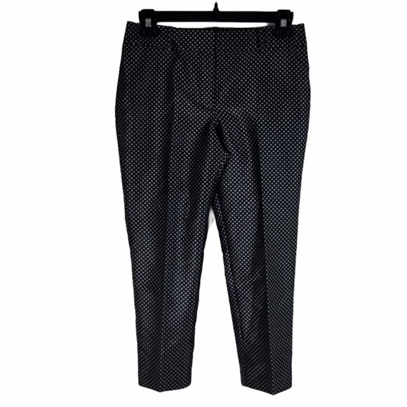 Ann Taylor Signature Skinny Crop Pants Womens Printed Geometric 6P Petite - Picture 1 of 7
